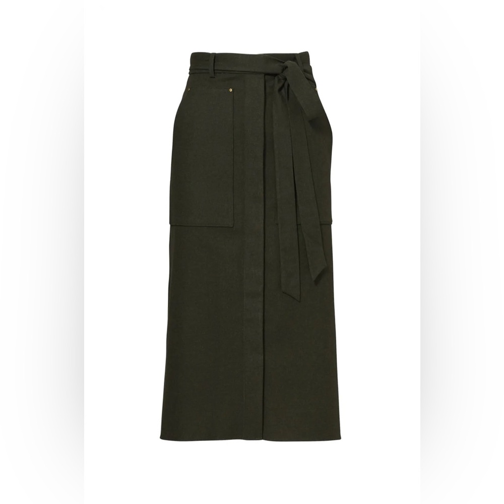 NWOT Tibi OWEN TWILL A-LINE SKIRT Tie